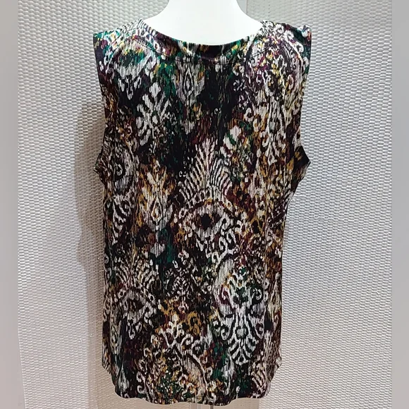 Jones Studio Size 1X Multicolor Sleeveless Women's Top - Picture 2 of 2